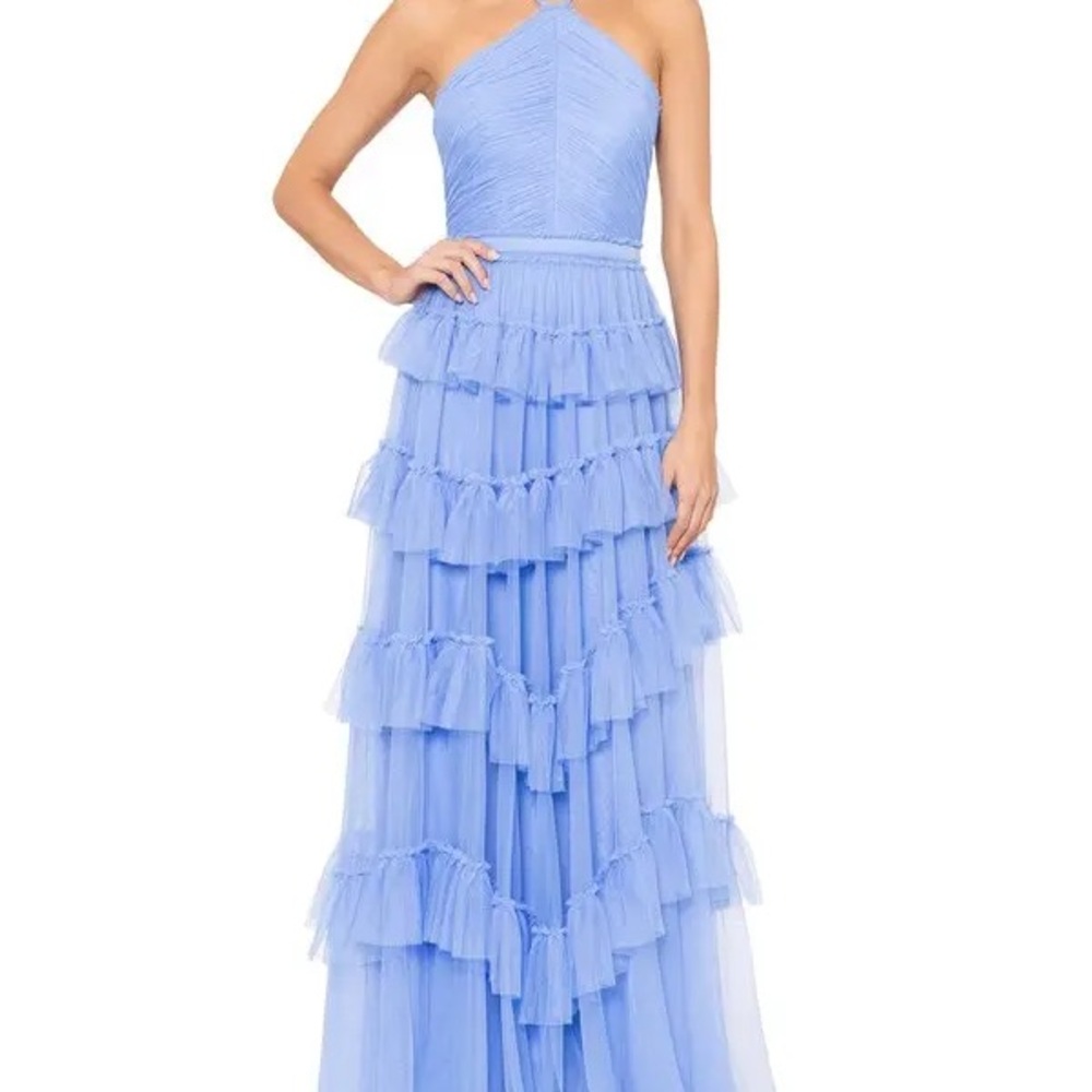 Tulle Tiered Ruffle Gown